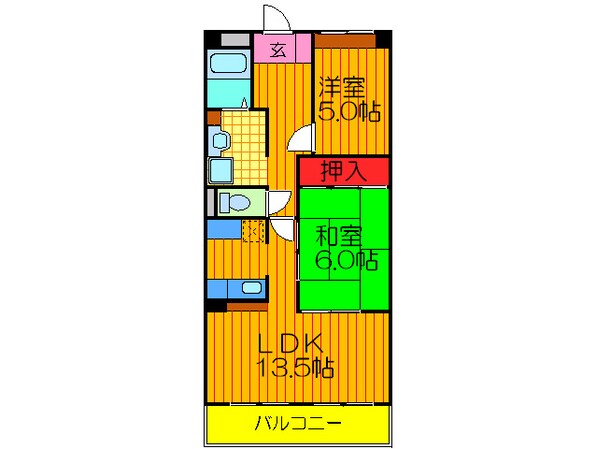 パ－クサイドＢ＆Ｍの物件間取画像